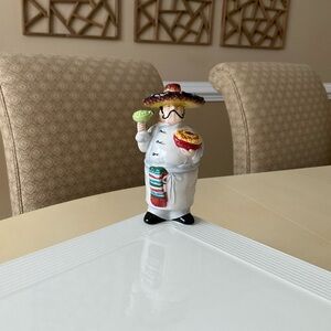 Ole!  Mexican Senor With Margarita & Taco Dip Platter Decoration 🌮